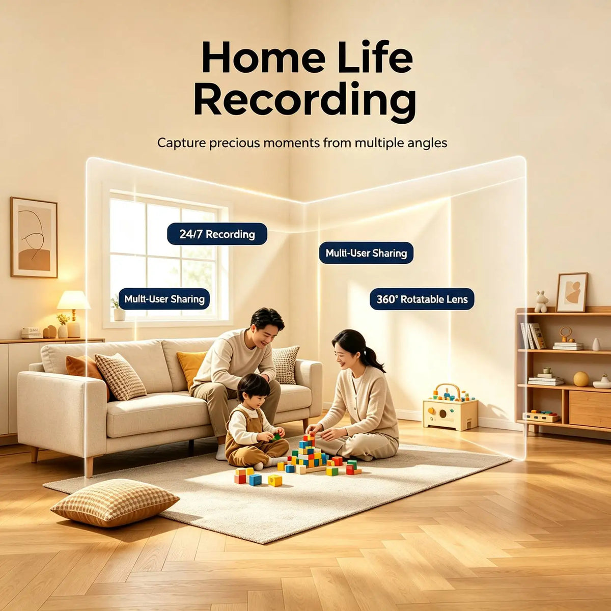 N4 Mini WiFi  Camera, 4K HD Small Nanny Cam with Infrared Night Vision, Smart Motion Detection Alert Push, Two‑Way Audio Intercom, Remote Phone Live View & Video Playback, TF Card & Cloud Storage, Multi‑User Sharing, Wire