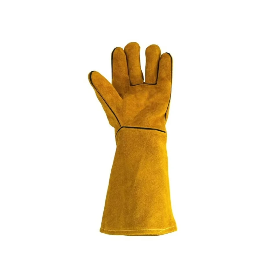 Best Quality Tig Argon Welding Gloves Comfortable Fire-Proof Safety Gloves Latex Coating Cowhide Leather Anti-Slip for Welder