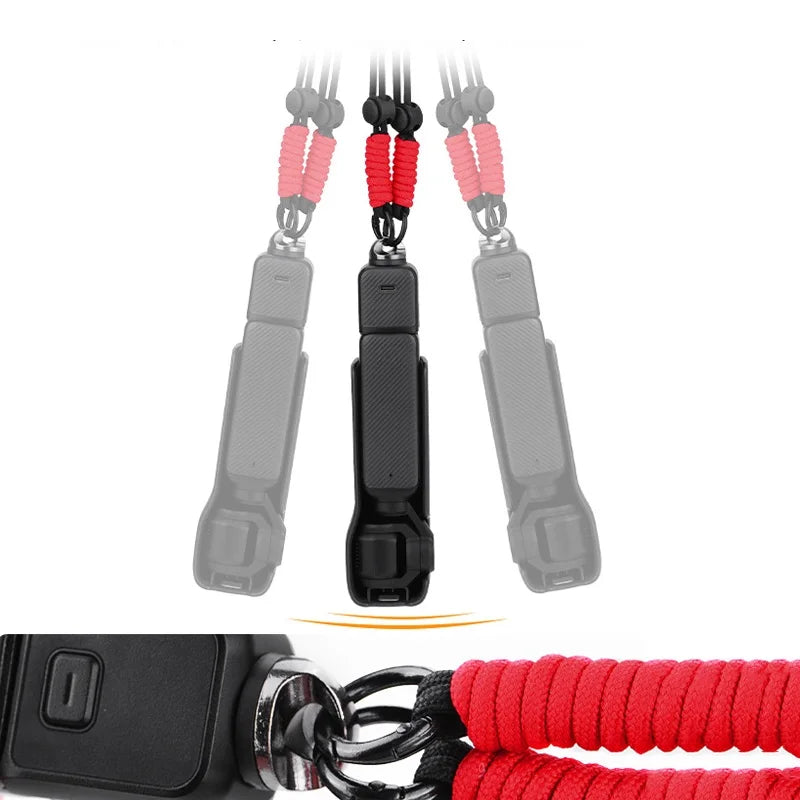 For DJI OSMO Pocket 4 3 Crossbody Neck Strap with 1/4 Inch Screw Anti-loss Camera Lanyard for Insta360 X5 X4 Gopro Accessories
