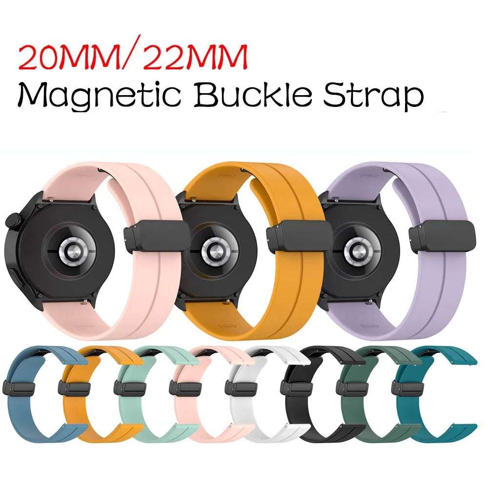 Sport Magnetic Straps 20mm 22mm Smart Watch Bands Adjustable Straps for Samsung Galaxy Watch