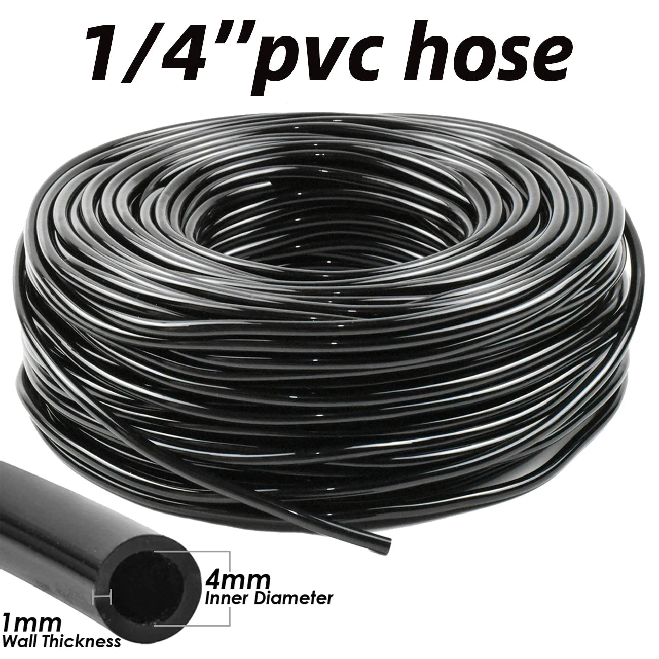 1-50pcs 4/7mm Barbed Connector Irrigation Fitting Drip Irrigation Connector 1/4'' Tubing Hose Fitting for Flower Pot Garden Lawn