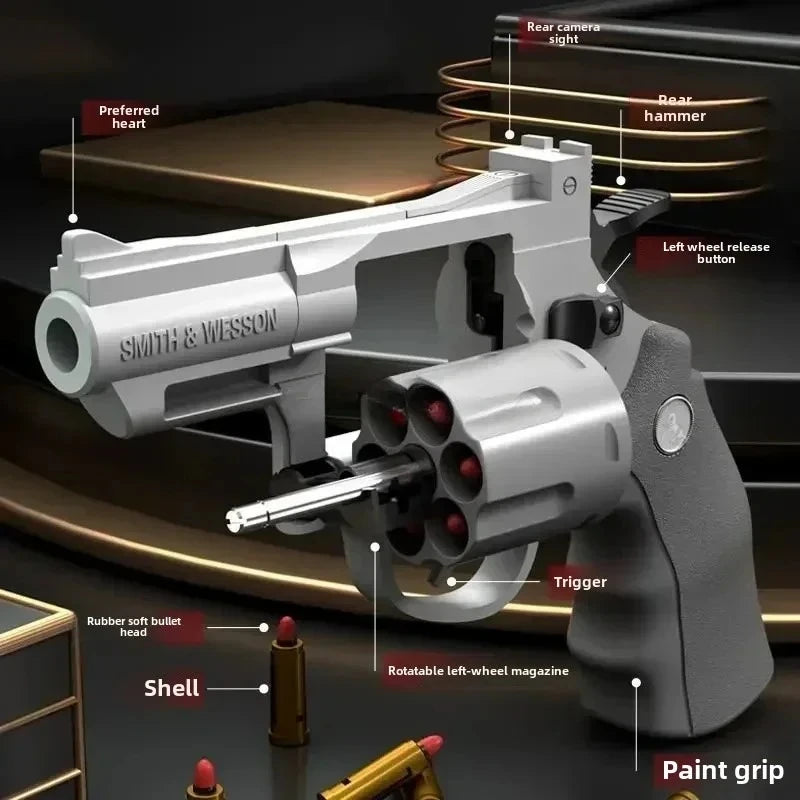Continuous Firing Soft Dart Bullet Toy Gun ZP5 357 Revolver Launcher Pistol CS Outdoor Battle Game for Kids Adults Play