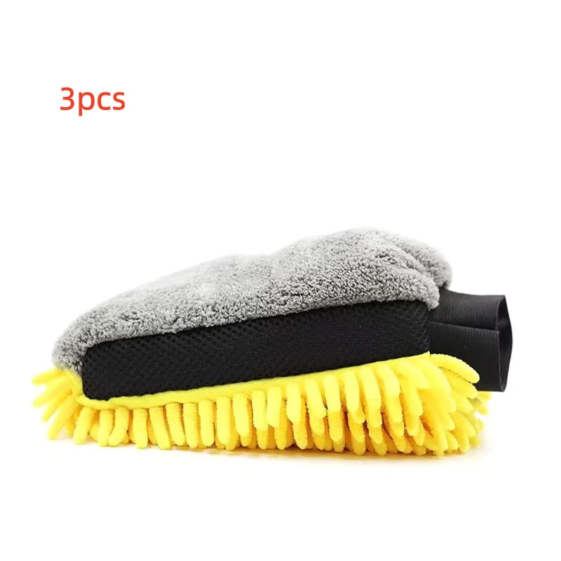 Soft Anti-scratch Car Wash Glove Coral Mitt Multifunction Thick Cleaning Wax Detailing Brush for Car