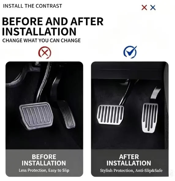 Accelerator Brake Pedal Anti Slip Foot Rest Cover, Compatible with Model Y 2022 & Model 3 2022 Highland Car Interior Accessories