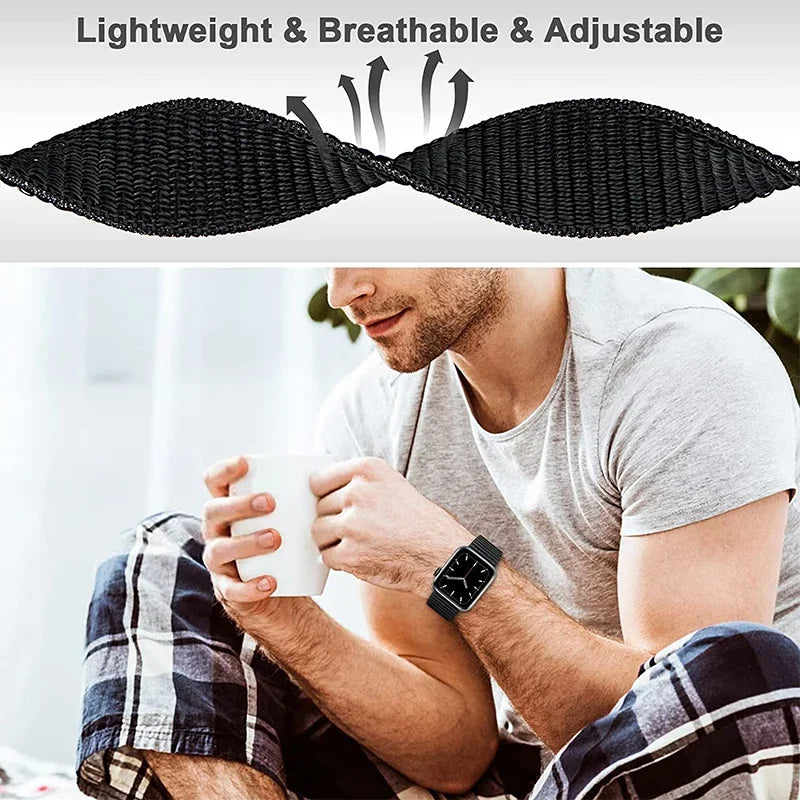 Nylon Strap For Apple Watch Band Ultra 10 9 8 7 SE 6 5 46MM 42MM 40MM 44MM smartwatch Accessorie bracelet iWatch serie 45MM 41MM