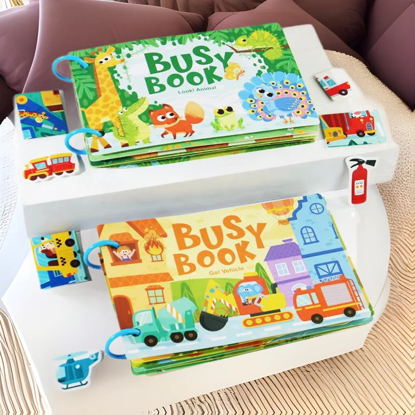 For Children DIY Hand-on Puzzle New Montessori Scene Stickers Reusable Books Cartoon Learning Cognition Toys for Kids Gift