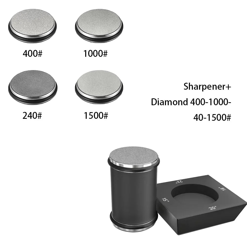 4 Angles Rolling Knife Sharpener Kit For Straight Edge Roller Knife Sharpening With Industry Diamonds Whetstone Chef Knife Set