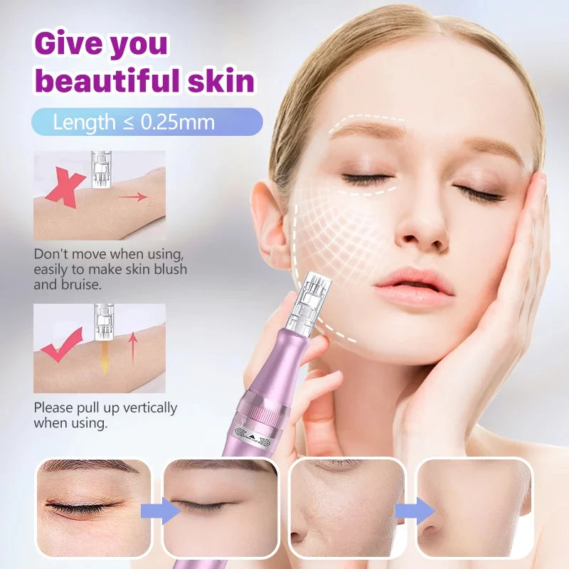 Authentic Dr. Pen Ultima M7 12Pcs 0.25mm Needles Multi-function Facial Mesotherapy Skin Wireless Electric Derma Beauty Device