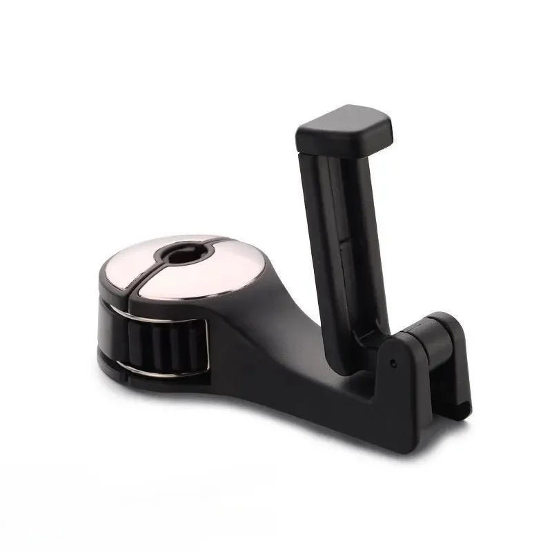 2-in-1 Multi-functional Car Headrest Phone Holder Hidden Rear Seat Lock Type Mobile Phone Hook for Vehicle