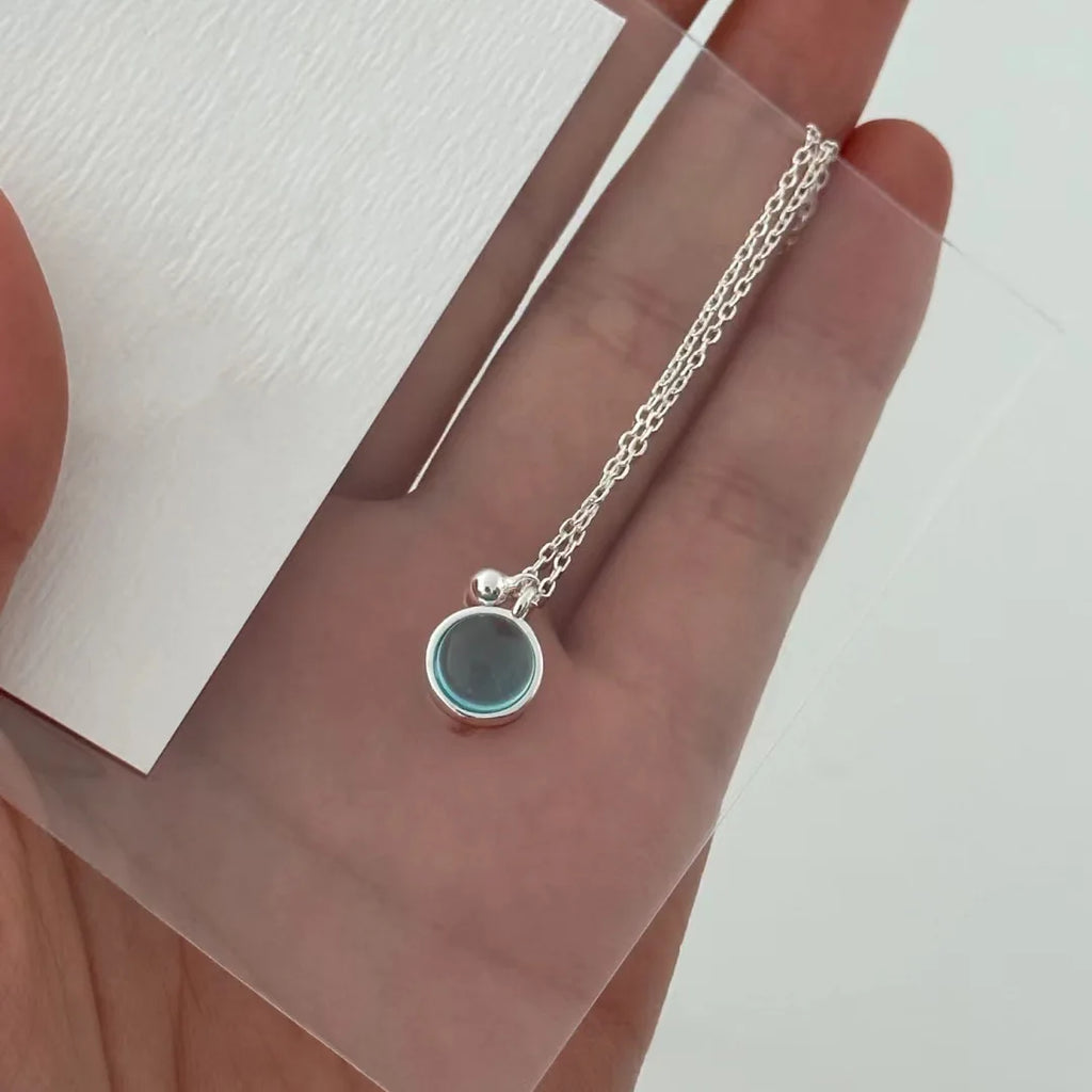 S925 Sterling Silver Necklaces For Women Simple Chain Fashion Minimalist Pendant Necklaces Adjustbale Necklace Birthday Gift