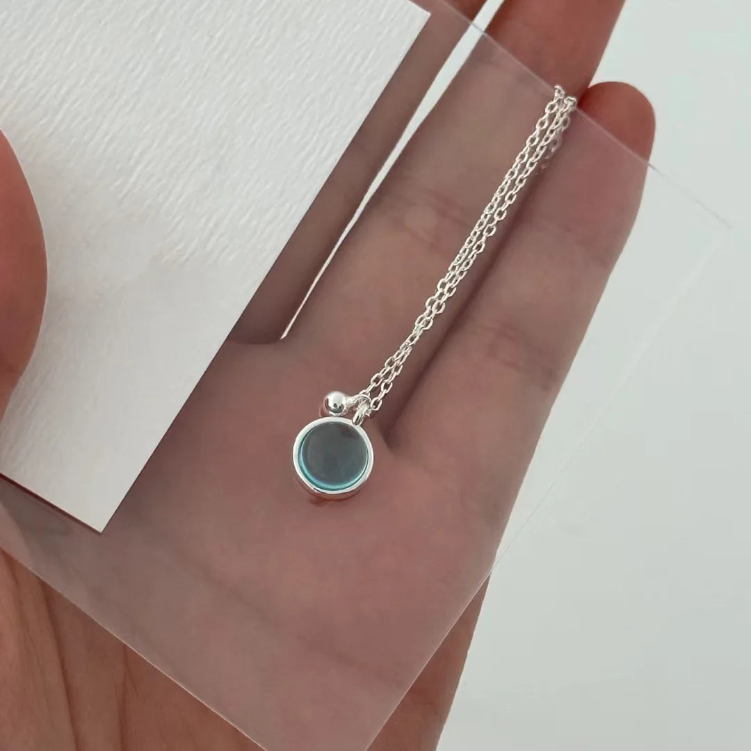 S925 Sterling Silver Necklaces For Women Simple Chain Fashion Minimalist Pendant Necklaces Adjustbale Necklace Birthday Gift