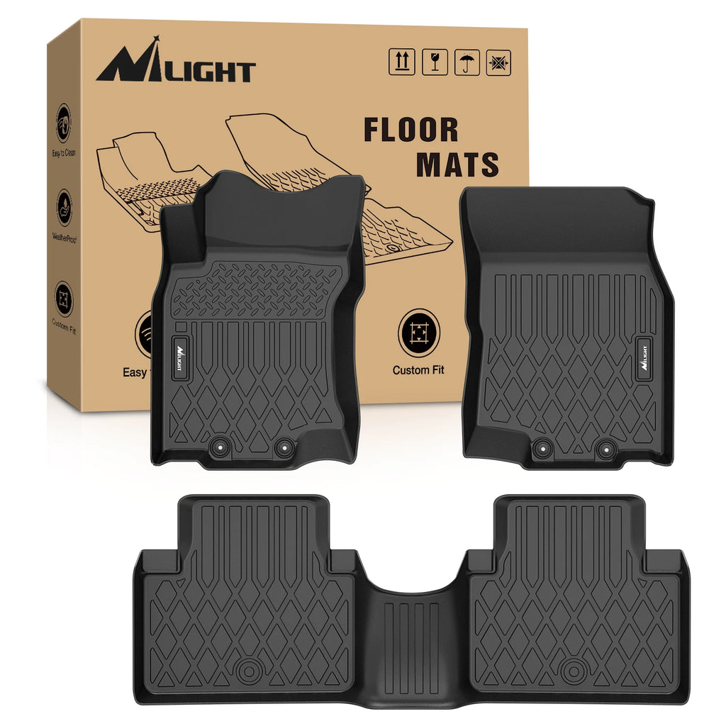 Nilight Custom Fit TPE Floor Mats All Weather Waterproof Heavy Duty Car Floor Liners for Nissan Altima 2007-2025 Rogue 2014-2025 Pathfinder 2013-2025 Murano 2019-2025 Sentra 2014-2025 Titan Titan XD Frontier Ariya Kicks Armad