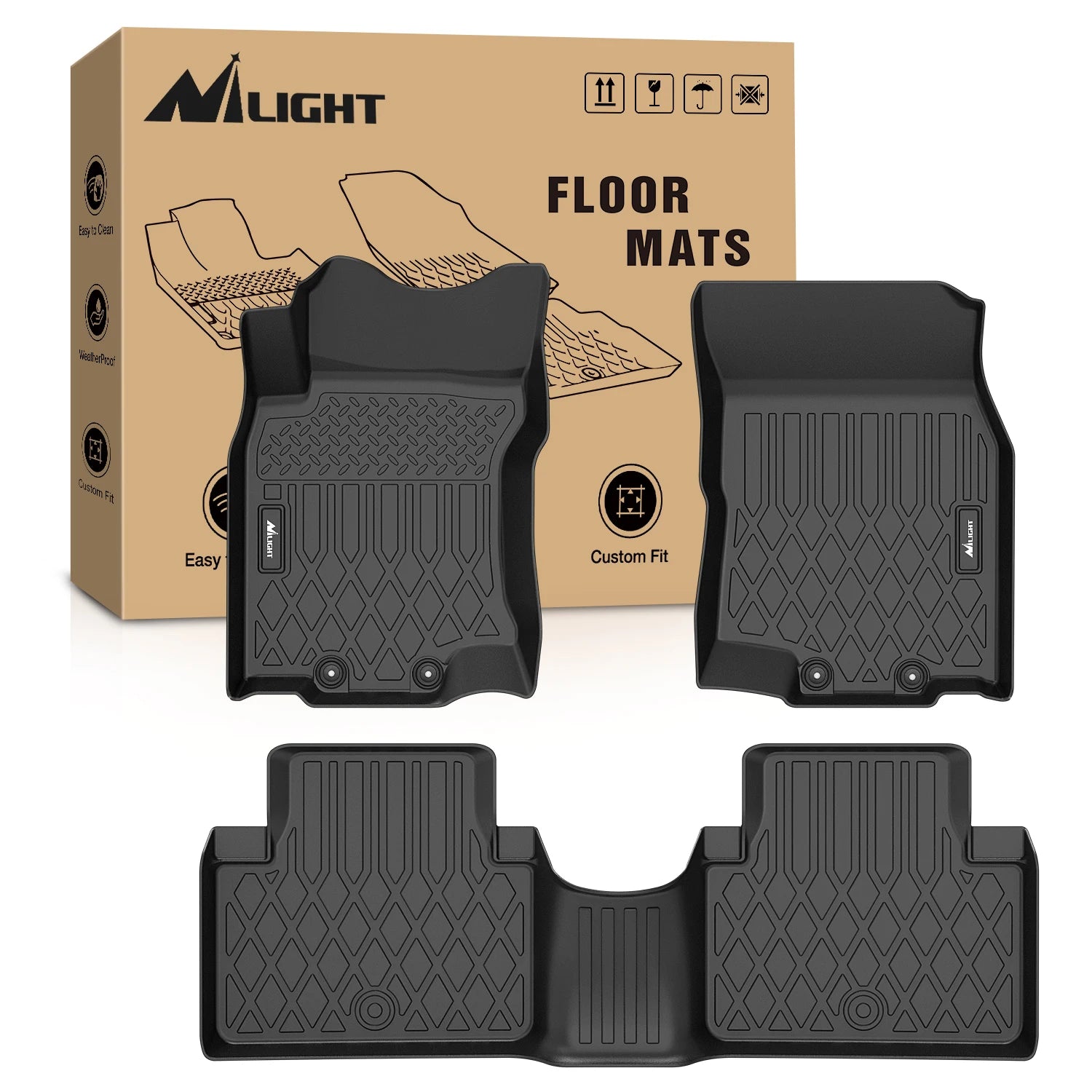 Nilight Custom Fit TPE Floor Mats All Weather Waterproof Heavy Duty Car Floor Liners for Nissan Altima 2007-2025 Rogue 2014-2025 Pathfinder 2013-2025 Murano 2019-2025 Sentra 2014-2025 Titan Titan XD Frontier Ariya Kicks Armad