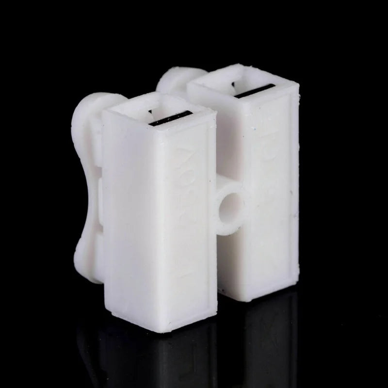 50pcs 2 Pole Quick Splice Lock Wire Connectors Chandelier Terminals Electrical Cable Terminals For Safe Splicing Into Wire