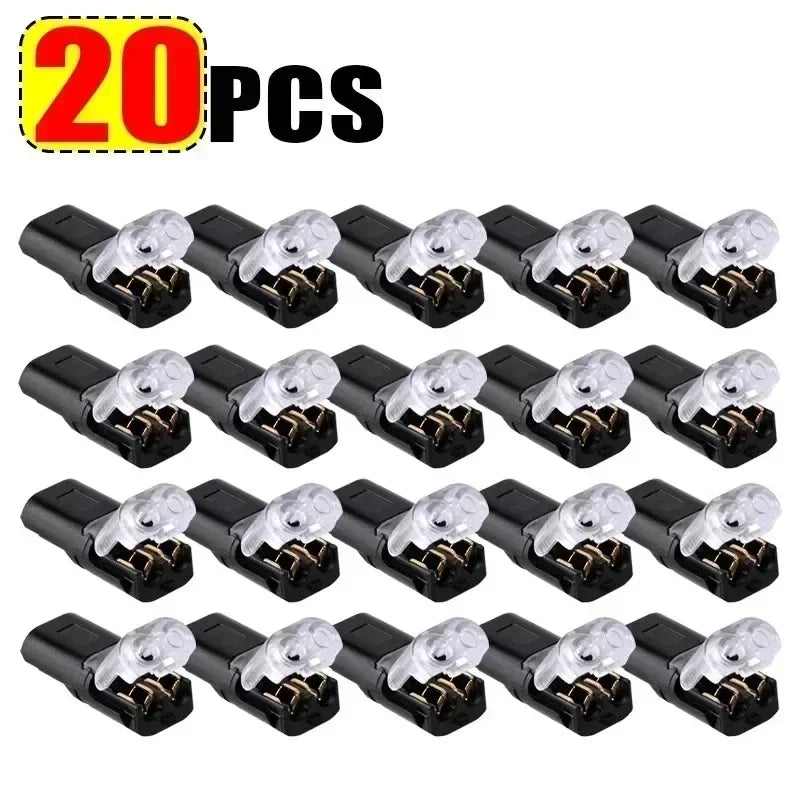 10/20/30/50/100 Pcs D2 Waterproof Plug Wire Connector 2 Pin Way Cable Plug Car Electric Wire Snap Connectors Strip Terminal