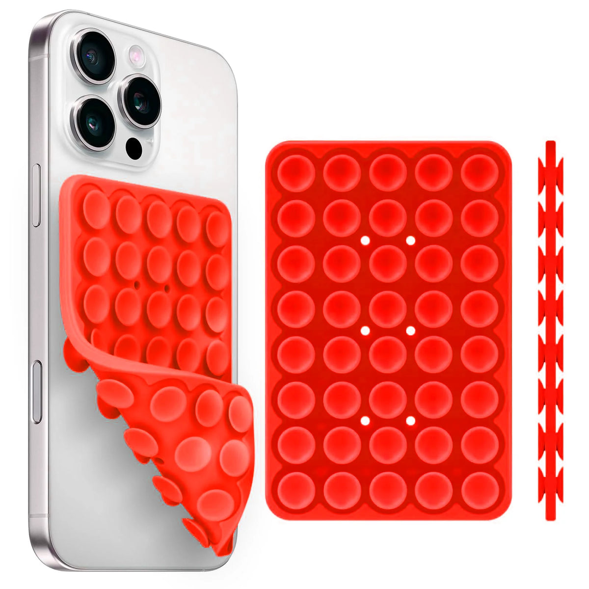 Silicone Suction Cup Phone Holde Multifunctional Fixed Anti-slip Mobile Fixture Double Sided Detachable Phone Rubber Sucker Pad
