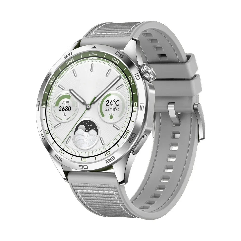 22mm Composite Silicone Strap For Huawei Watch 5 GT4/5 46mm Official Nylon Braided Bracelet Band Huawei Watch 4/GT5-4-3 Pro Belt