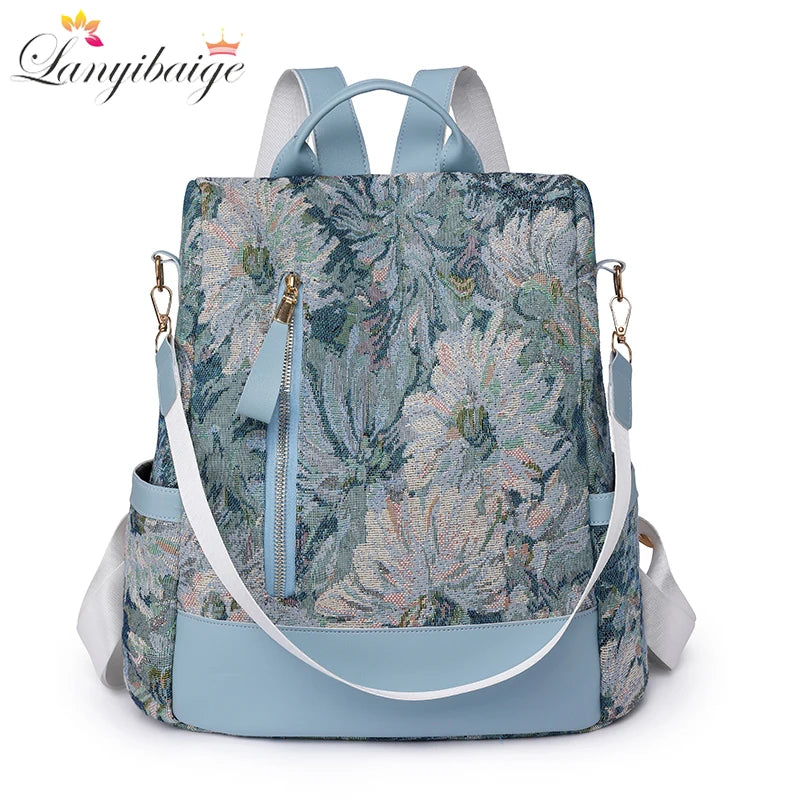 2026 Fashion Women Nylon Backpacks Female School Book Bags Large Capacity Shopping Travel Knapsack Femme New Casual Rucksack Sac