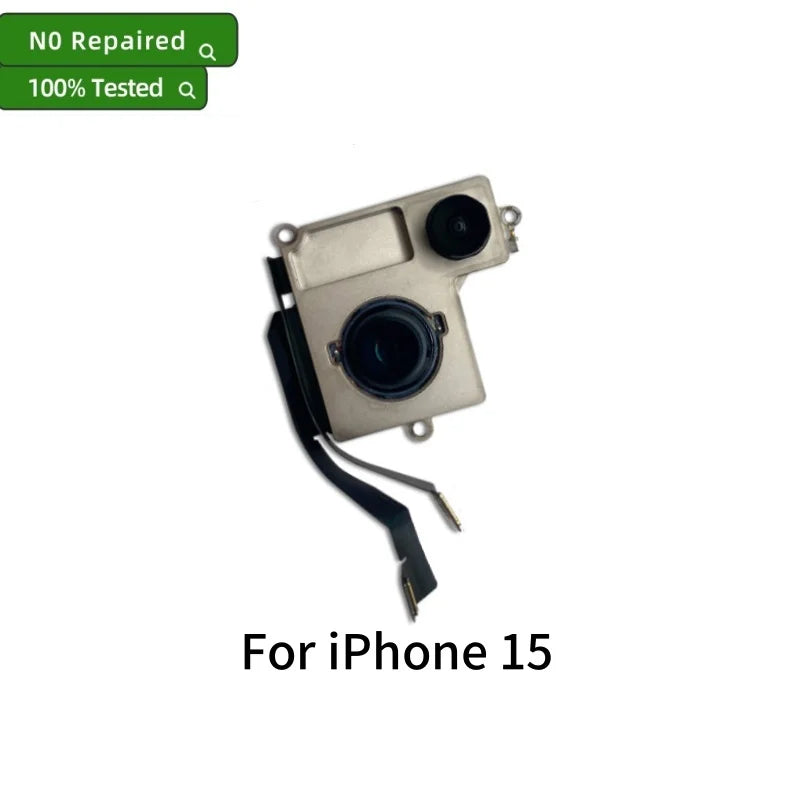 Tested Back Rear Camera For iPhone 11 12 Pro Max 13 14 15 Pro Max Mini 14 15 Plus Main Lens Flex Cable Camera Module Replacement