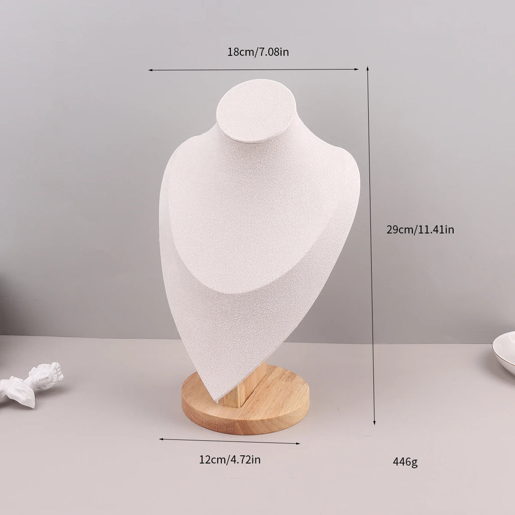Velvet Portrait Necklace Display Pendant Organizer Jewelry Display Stand Jewelry Mannequin Bust Necklace Pendant Window Display
