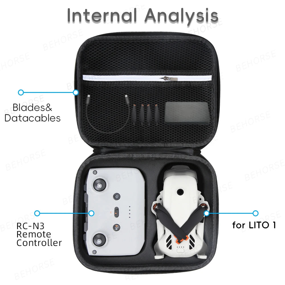 Storage Bag for DJI Lito X1/Lito 1 Carrying Case RC 2/RC N3 Portable Handbag Box Shoulder Bag for DJI Lito X1 Drone Accessories