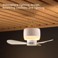 LED Light With Fan Portable Silent Ceiling Fans Light Rechargeable/Plug-in LED Lamp Remote Control 3600mAh for Bedroom Camping