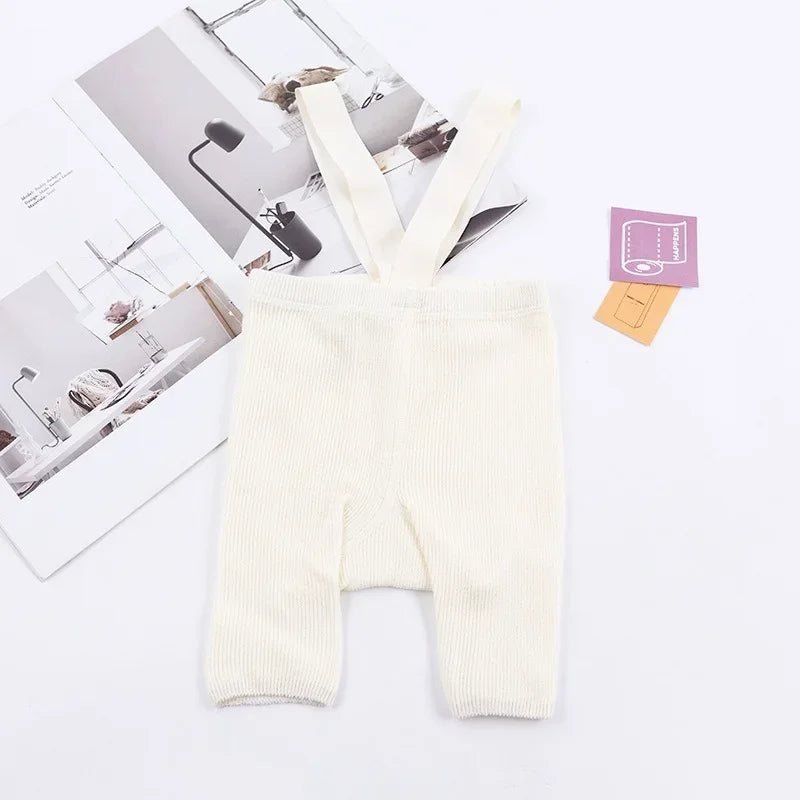 2026 Spring Summer Baby Shorty Tights New Soft Cotton Knit Kids Children Boy Girl Shorts Suspenders Tights