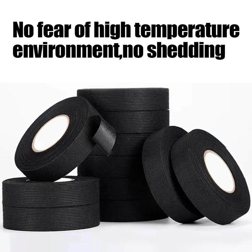 Car Wiring Loom Protection Tape, Heat Resistant Waterproof Harness Tape, 9/15/50MM Size Electrical Insulating Adhesive Tape