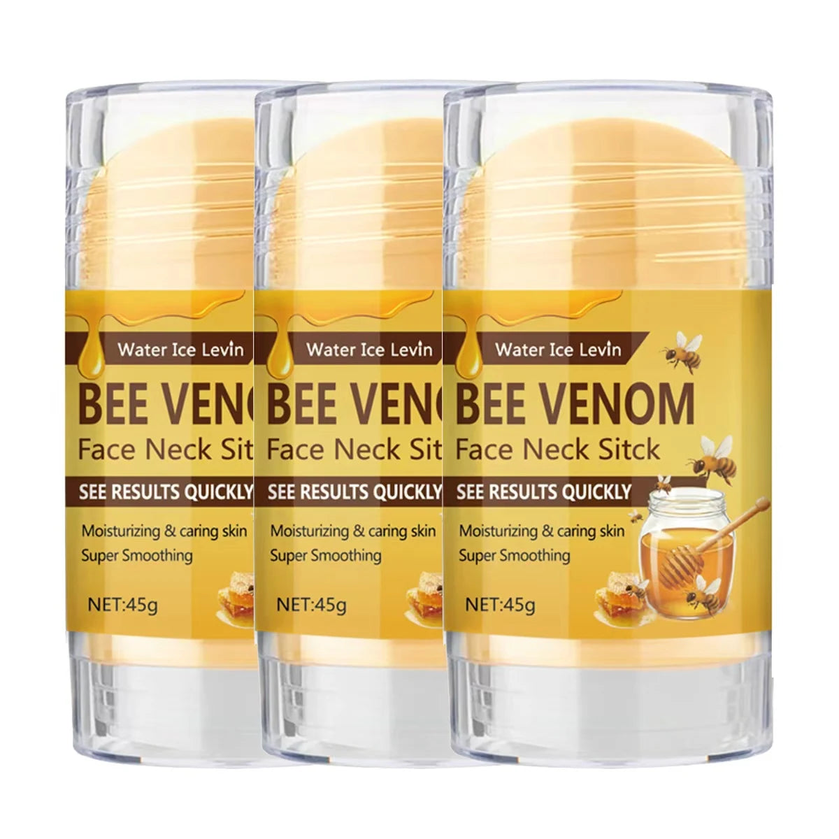 Bee Venom Face & Neck Firming Stick with Collagen & Vitamin C - Intense Moisturizing & Smoothing Anti-Aging Treatment
