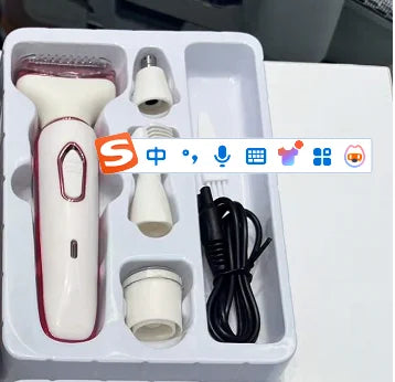 HOMEFISH 4 In 1 Electric Lady Shaver Body Hair Removal Epilator Painless Cordless Trimmer Razor, Gifts For Women