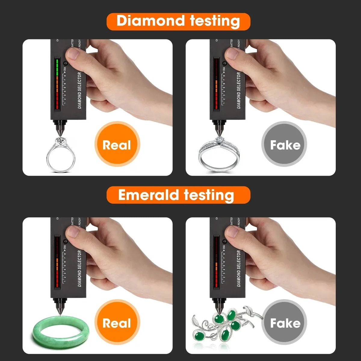 High Accuracy LED Indicator Diamond Tester Pen Diamond Selector Detector Gemstone Jewelry Testing Tool With Bag