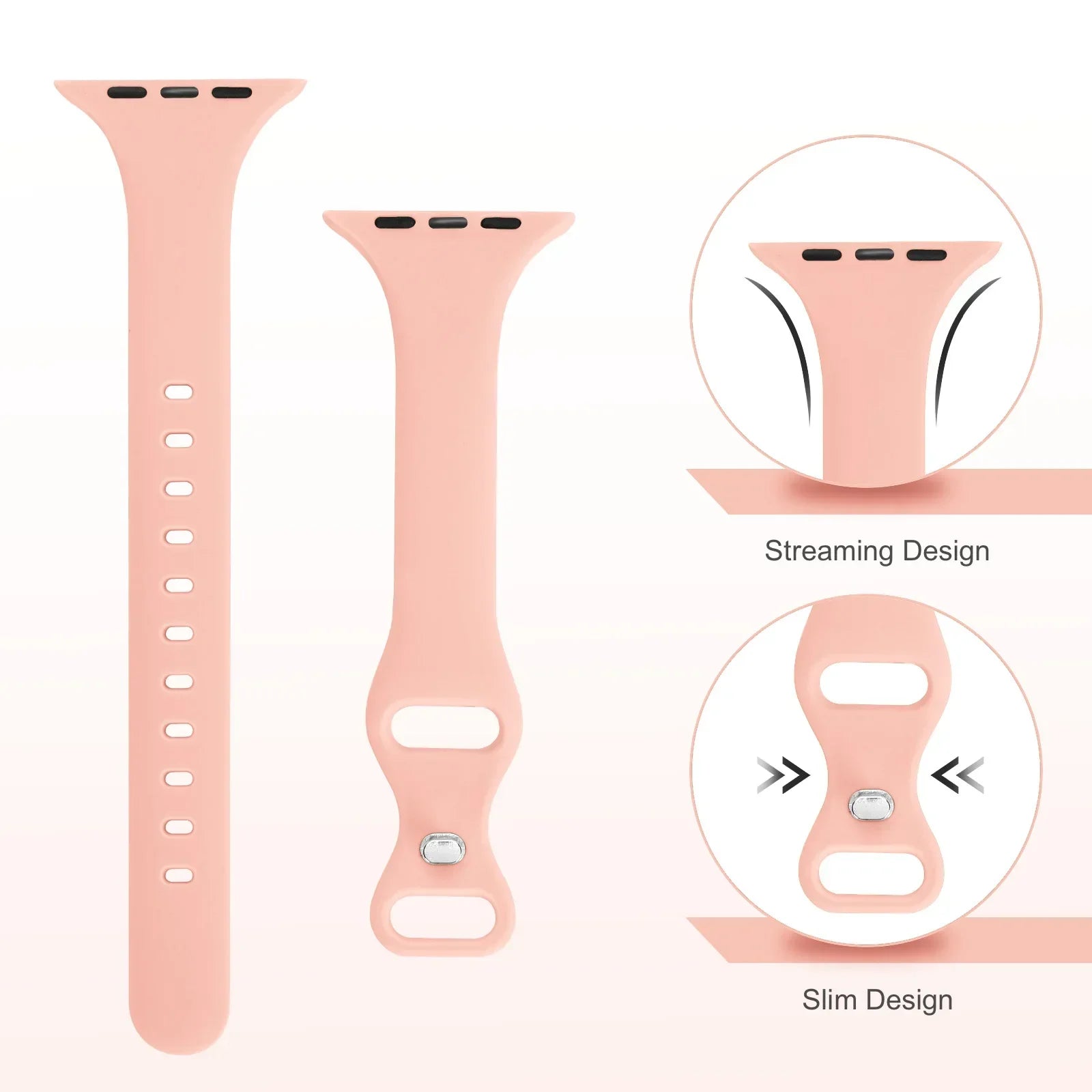 Silicone loop For Apple Watch Band 45mm 44mm 40mm 41mm 49mm Elastic Belt bracelet iWatch series ultra 5/4/3/SE/6/7/8 Strap