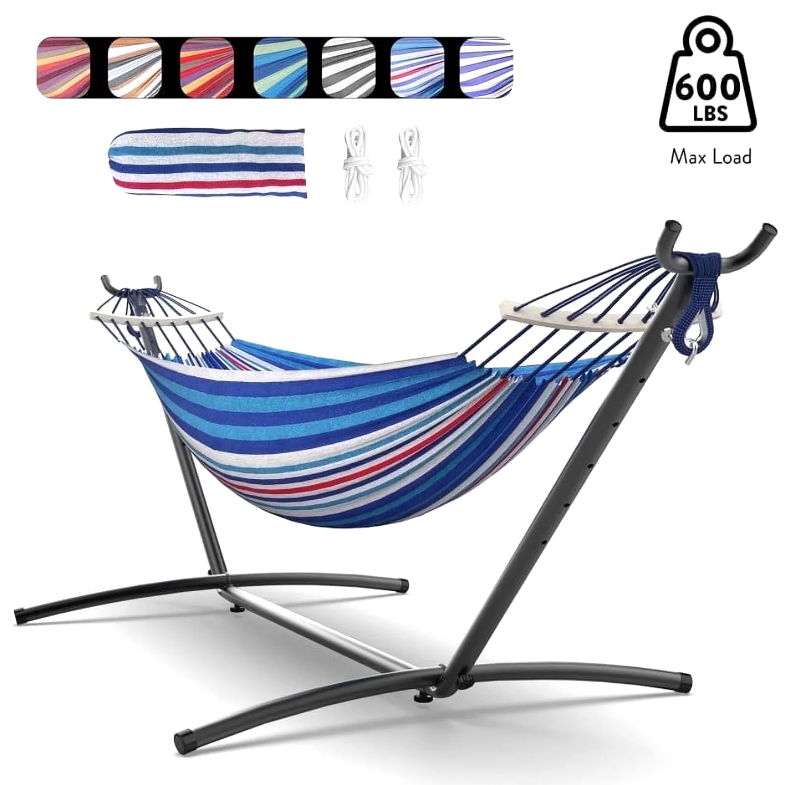 Gyroor Adjustable Stand Hammock - 600lb Capacity Stylish Hammock Bed with Storage Bag for Outdoor Relaxation