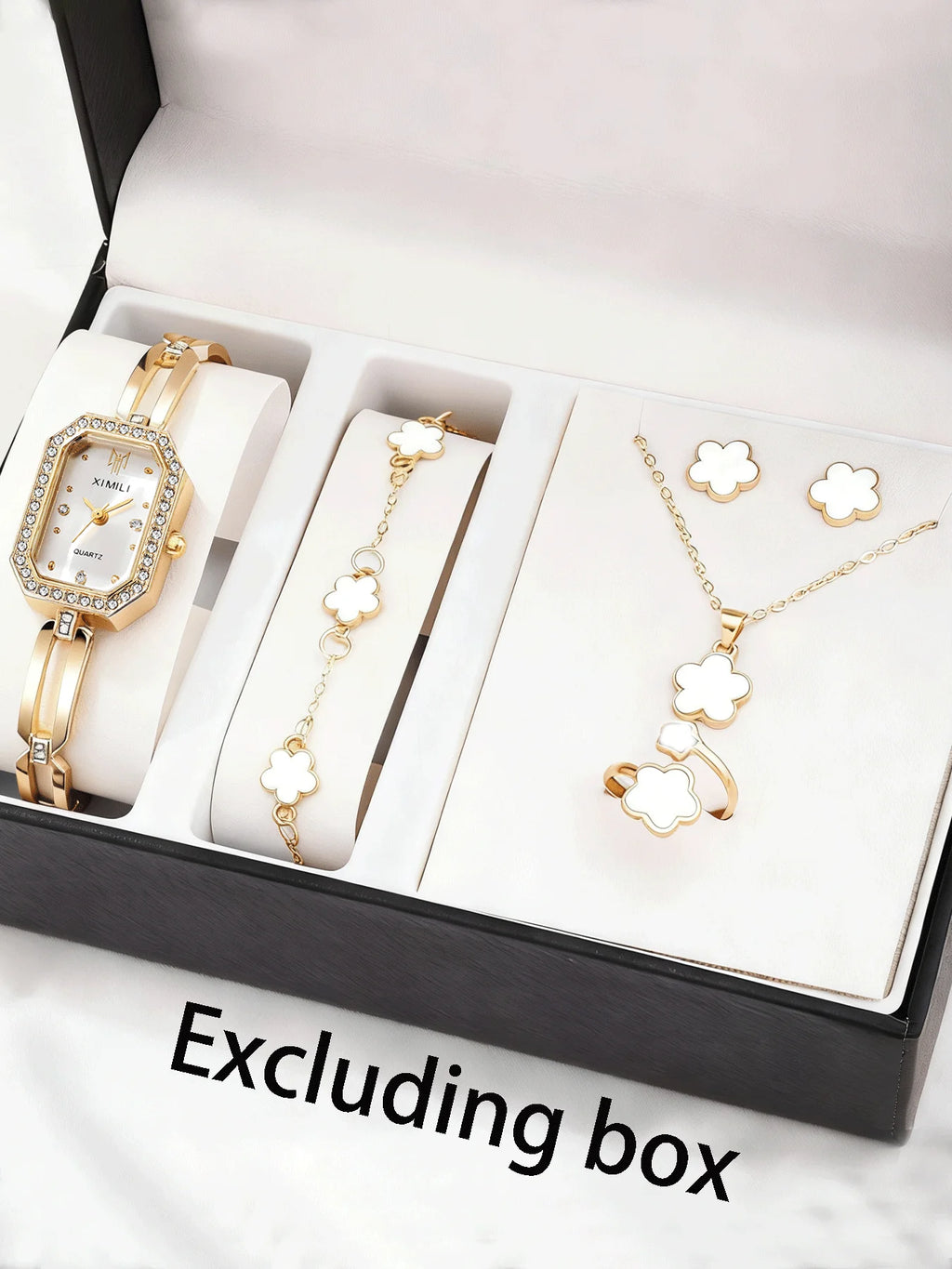 Exquisite temperament, versatile and high-end women's watch square bracelet watch set