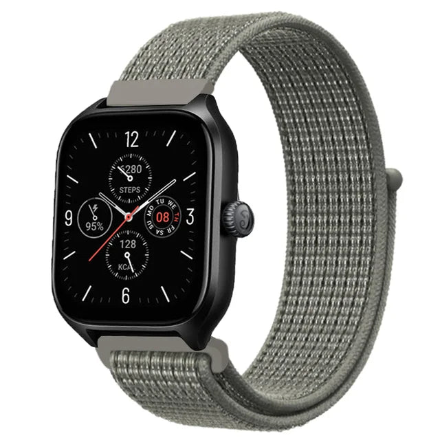 20mm 22mm Nylon Loop Strap for Amazfit GTR 47mm/GTR4 3 Pro/GTS 4 mini/3 Bracelet for Amazfit Balance 3 2/bip 5 6 Max/Stratos 2 3