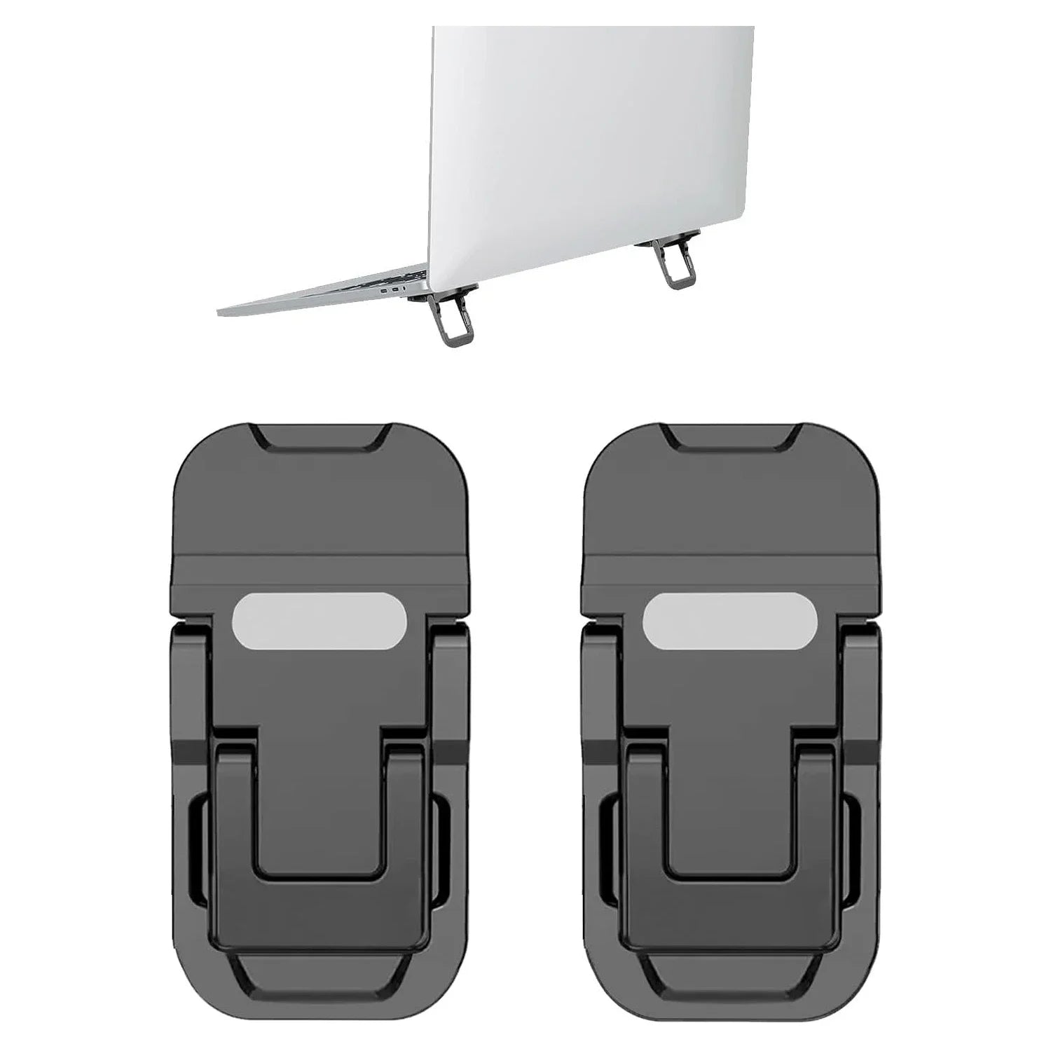 2pcs/Set Foldable Laptop Stand Portable Notebook Support Holder Adjustable Riser Cooling Bracket Universal for Laptop Tablet