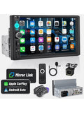 Quality 7inch Single 1Din Touch Screen Car Stereo Radio With Handle Remote Control Camera For Apple/Android CarPlay Bluetooth