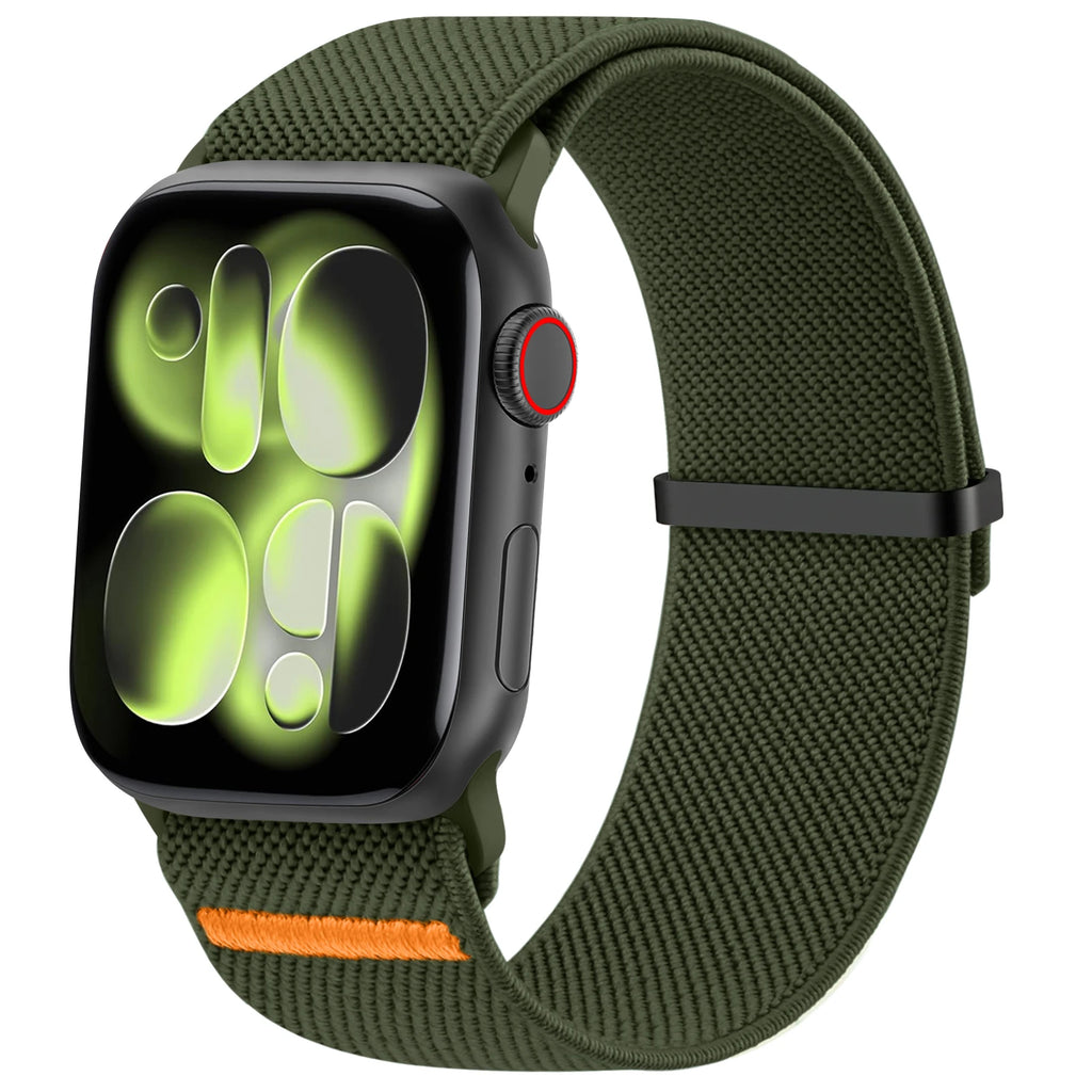Elastic Nylon Loop Strap for Apple Watch Ultra 10 9 8 7 6 5 4 3 Band Bracelet for IWatch 49mm 45mm 41mm 38mm 42mm 40mm 44mm 46mm