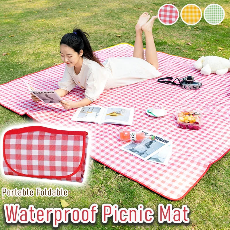 Portable Foldable Picnic Mat Waterproof Thick Outdoor Camping Moisture Proof Grass Ground Blanket for Beach Park