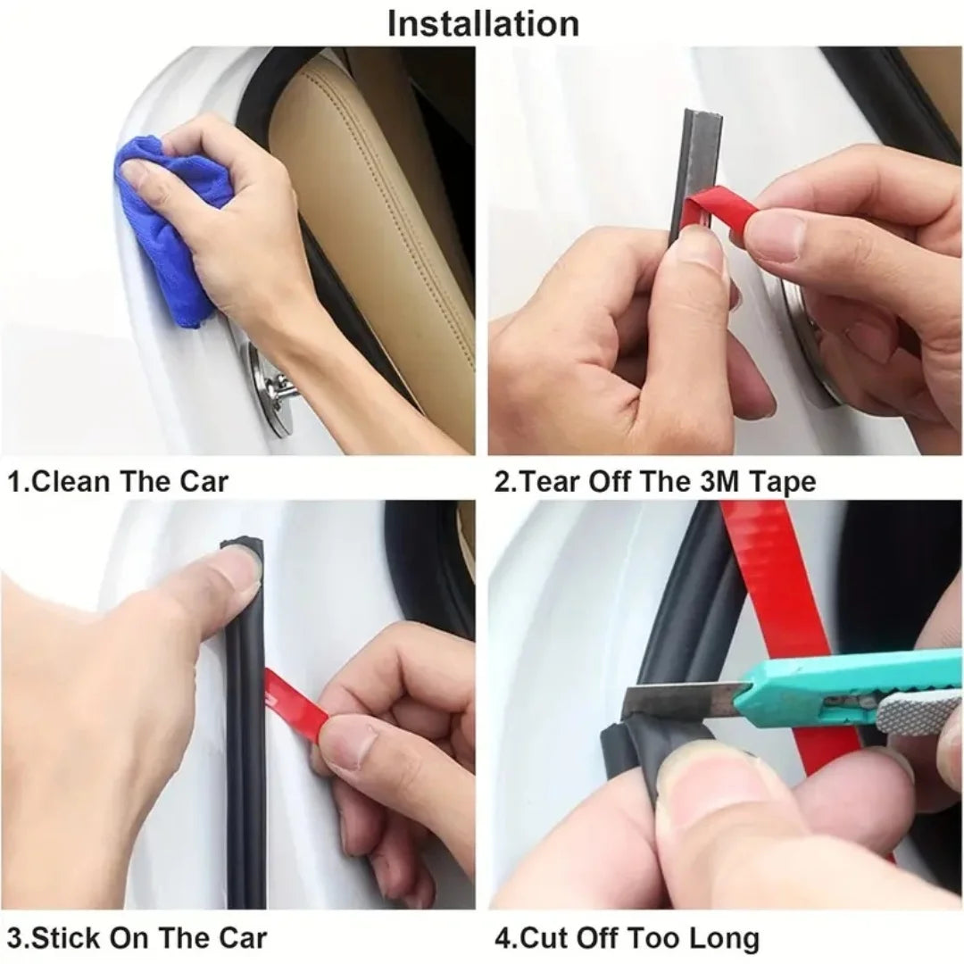 SEAMETAL Car Rubber Seals Sticker Sound Insulation Sealing Protector Weatherstrip Car Door Seal Strips 4M/5M/16M/25M B Shape