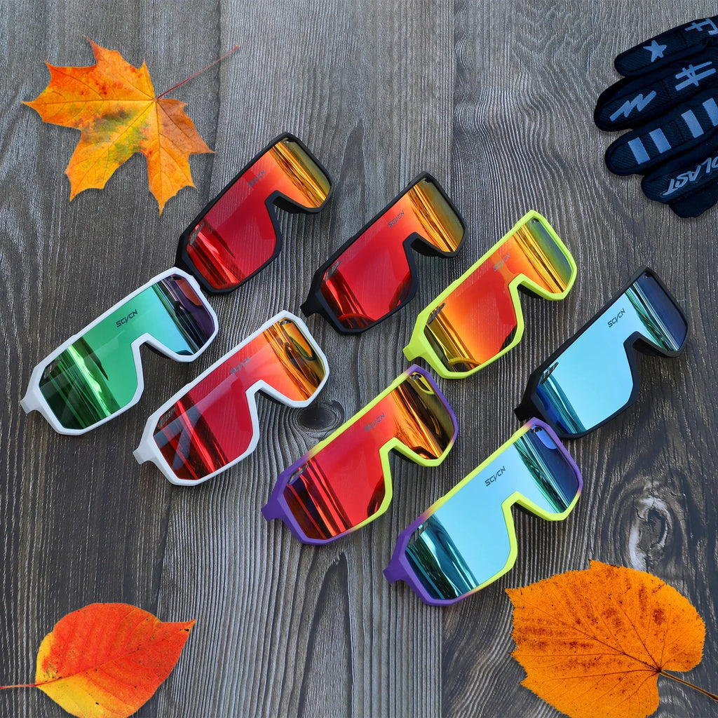 SCVCN New Cycling Sunglasses Men Road Driving Bike Glasses Outdoor Sports Mountain Climbing Women Bicycle Cycling UV400 Goggles
