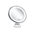 Flexible 10x Magnifying Vanity Mirror with LED Lighted Makeup Mirror Lighting Dressing Makeup Lamp Bottom Sucker