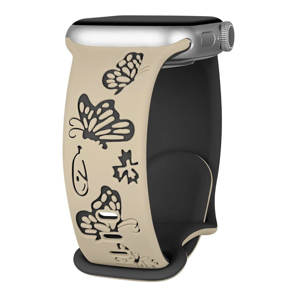 Sport Band For Apple Watch Straps 45mm 44mm 42mm 49mm 40 41mm 46mm Engraved correa bracelet iwatch Series 8 10 11 7 9 6 SE Ultra