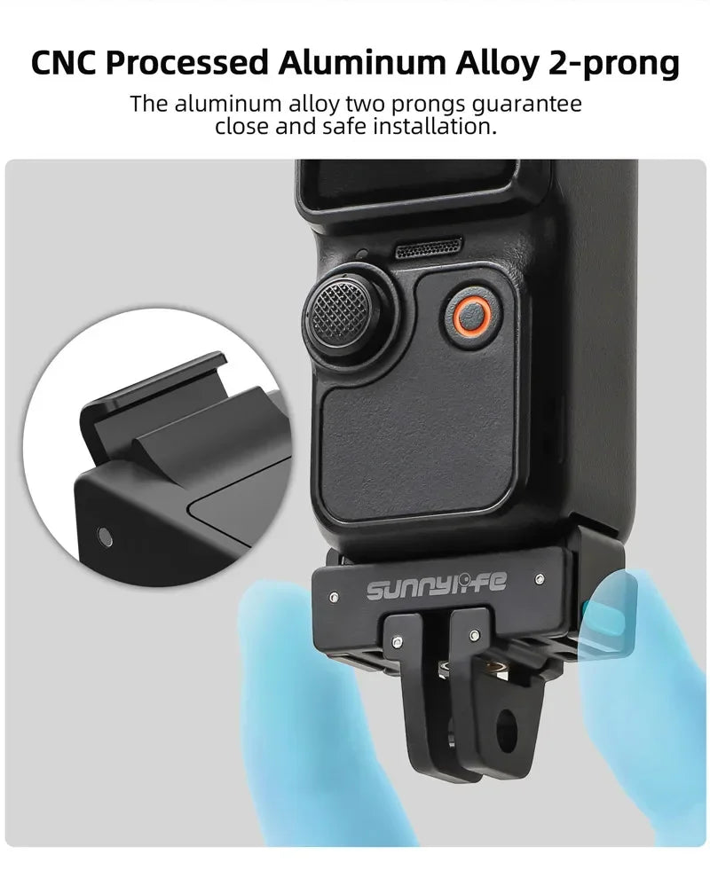 Quick Release Mount Adapter For DJI OSMO Pocket 4 3 Camera Foldable Extension Bracket Tripod Adapter with 1/4" Screw Hole