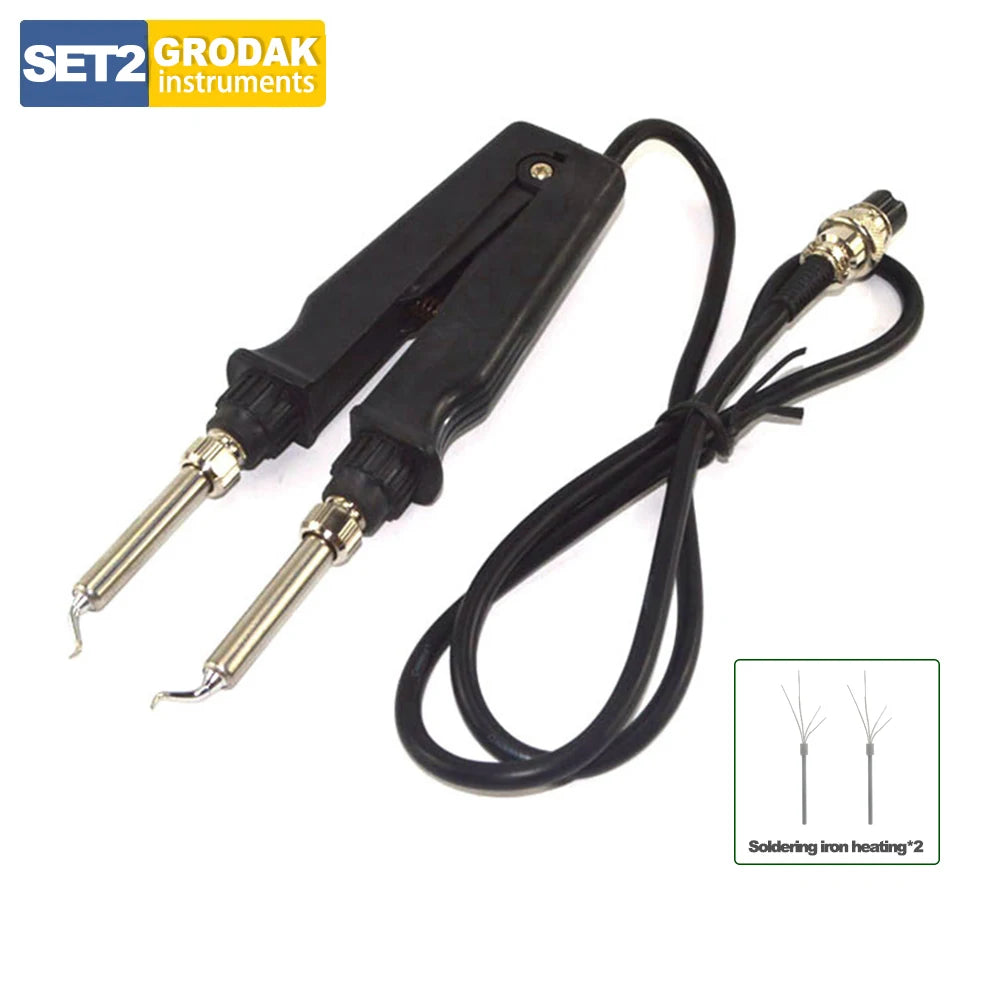 GORDAK 902 BGA Rework Soldering Station Double Electric Heating Clip Soldering Iron Tweezers Desoldering Tool