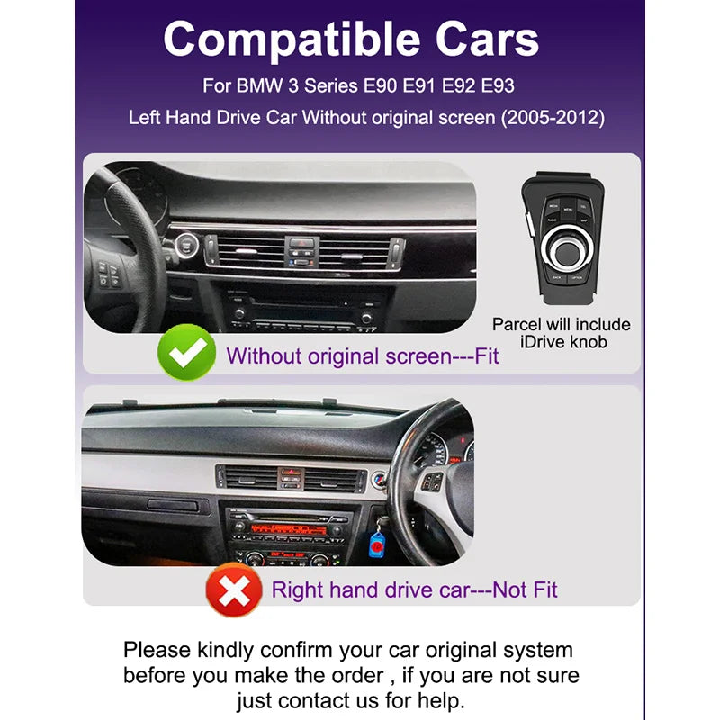 AUTOTOP 10.25" Linux Carplay Touchscreen For BMW 3 Series E90 E91 E92 E93 Left Hand Drive Car Without Original Screen (2005-2012) With Car Multimedia Screen Support Player Wireless Carplay Android Auto Airplay YouTube