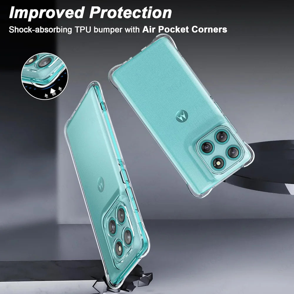 Clear Silicone Shockproof Cover Coque For Motorola Edge 60 Fusion Case Lens Protection Shell Moto Edge60 Pro 60Fusion 5G Fundas
