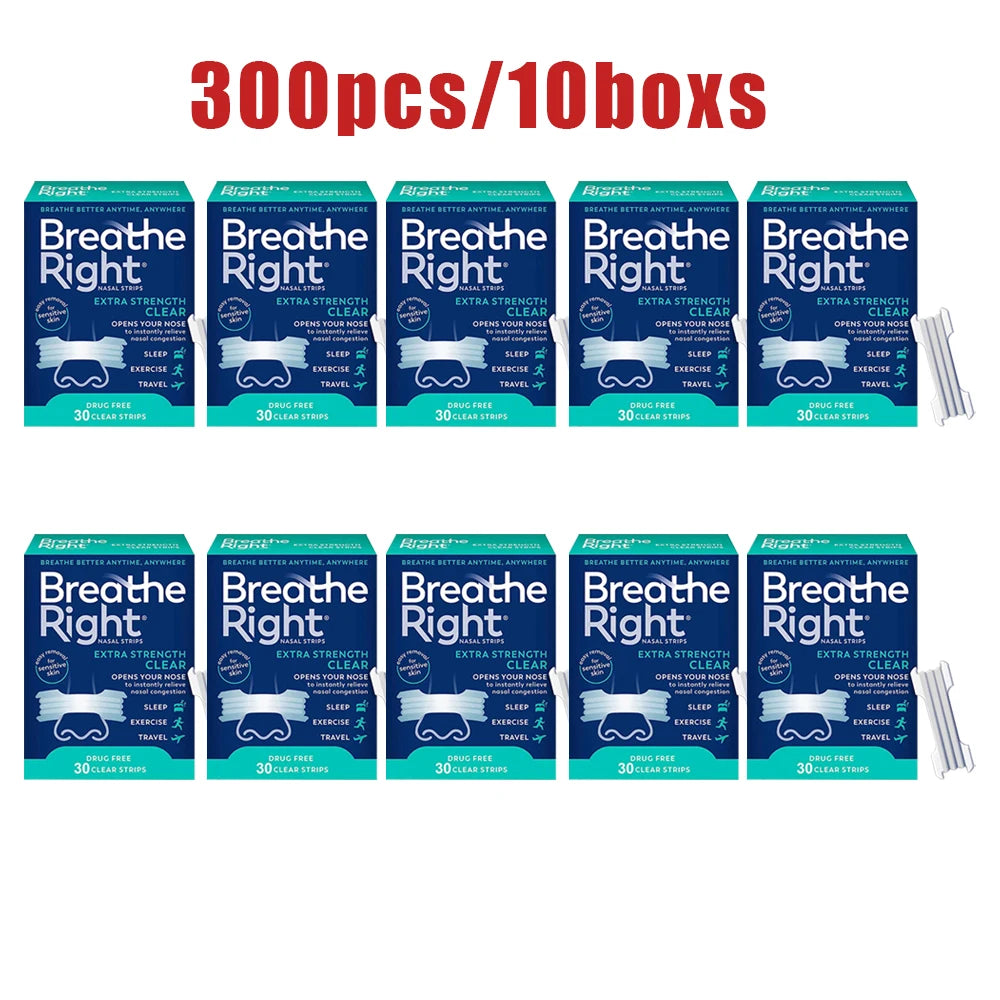 Extra Strength Sport Nasal Strips - Breathable Anti-Snoring Non-Invasive Sleep Aid for Adults And Children 30/90/150/300 PCS