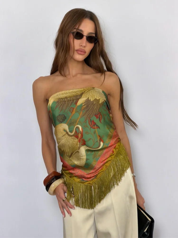 Sexy Tassel Print Scarf Women Holiday Lightweight All-match Shawl Square Scarves Daily Commute Fashion Female Accessories New