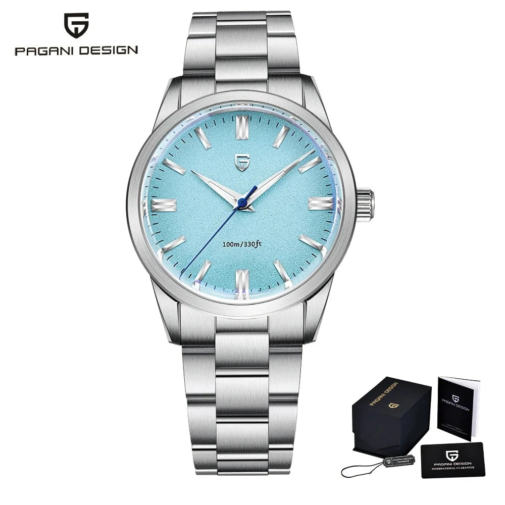 PAGANI DESIGN 2024 New 38mm Men's Quartz Watches Stainless Steel AR Coating Sapphire VH31 Business Sports Watches Watch for Men